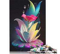 Rompecabezas de 1000 piezas de Flores artísticas Para adultos, Regalo de Halloween, rompecabezas de Madera Para adultos, Para diversión Familiar y Noches de juegos, 1000 piezas (75 x 50 cm)