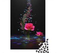 Rompecabezas de 1000 piezas de Flores artísticas Para adultos, rompecabezas de Madera Para Adolescentes, Hombres y Mujeres, Regalo de 1000 piezas (38 x 26 cm)