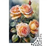 Rompecabezas de 1000 piezas de Flores artísticas Para adultos y Adolescentes. Rompecabezas de Madera Para diversión Familiar y Noches de juegos. 1000 piezas (38 x 26 cm).