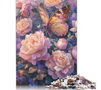 Rompecabezas de 1000 piezas de Flores y mariposas Para adultos, difícil de superar, Para la Familia, 1000 piezas (75 x 50 cm)