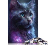 Rompecabezas de 1000 piezas de gato galáctico Para adultos, Regalo de Halloween, rompecabezas de Madera Para adultos, Para diversión Familiar y Noches de juegos, 1000 piezas (75 x 50 cm)