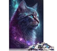 Rompecabezas de 1000 piezas de gato galáctico Para adultos, rompecabezas de Madera Para Adolescentes, Hombres y Mujeres, Regalo de 1000 piezas (75 x 50 cm)