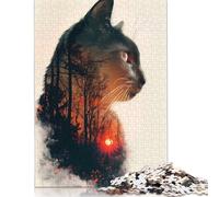 Rompecabezas de 1000 piezas de Gatos y naturaleza Para adultos, Regalo de Halloween, rompecabezas de Papel Para Adolescentes, decoración única Para el hogar y Regalos, 1000 piezas (75 x 50 cm)