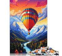 Rompecabezas de 1000 piezas de Globo aerostático Con montañas Para adultos, Regalo de Halloween, juego educativo, juguete de desafío, 1000 piezas (75 x 50 cm)