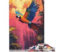 Rompecabezas de 1000 piezas de guacamayo en Vuelo Para adultos, Regalo de Halloween, juguetes educativos de aprendizaje, 1000 piezas (75 x 50 cm)