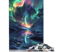 Rompecabezas de 1000 piezas de la Aurora Boreal Sobre la Nieve Para adultos y Adolescentes, rompecabezas de Madera, juego educativo, desafío, juguete, Regalo de cumpleaños, 1000 piezas (75 x 50 cm)
