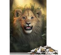 Rompecabezas de 1000 piezas de león Con Arte Animal Para adultos y Adolescentes, juegos educativos Para el hogar, juguetes de bricolaje, Regalos de Navidad, 1000 piezas (75 x 50 cm)