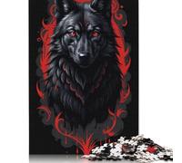 Rompecabezas de 1000 piezas de Lobo Para adultos y Adolescentes, Regalo de Halloween Para Adolescentes, Hombre y Mujer (75 x 50 cm)