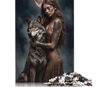 Rompecabezas de 1000 piezas de Lobos Con Arte Animal Para adultos y Adolescentes. Rompecabezas de Madera Para diversión Familiar y Noches de juegos. 1000 piezas (75 x 50 cm).
