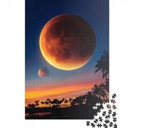 Rompecabezas de 1000 piezas de Luna de Sangre Para adultos, Regalo de Halloween, rompecabezas de Papel Para Adolescentes, decoración única Para el hogar y Regalos, 1000 piezas (38 x 26 cm)