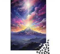 Rompecabezas de 1000 piezas de montaña Con Estrellas de Colores Para adultos y Adolescentes. Regalo de Halloween Para Adolescentes, Hombres y Mujeres. 1000 piezas (38 x 26 cm).