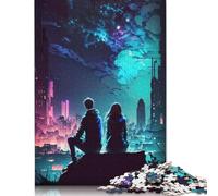 Rompecabezas de 1000 piezas de Nightfall Nexus City Para adultos, rompecabezas difíciles, juego educativo, juguete de desafío, 1000 piezas (75 x 50 cm)