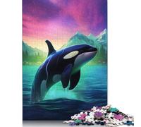 Rompecabezas de 1000 piezas de Orca Whale Killer Northern Square Para adultos y niños, de Madera, Ideal como Regalo de Navidad, 1000 piezas (75 x 50 cm)