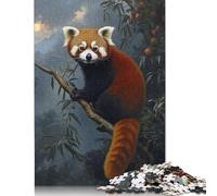 Rompecabezas de 1000 piezas de Panda Rojo en una rama Para adultos y Adolescentes. Regalo de Nochebuena (75 x 50 cm).