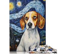 Rompecabezas de 1000 piezas de Perro Beagle Con Noche estrellada Para adultos. Regalo de Halloween Para mayores de 14 años. 1000 piezas (75 x 50 cm).