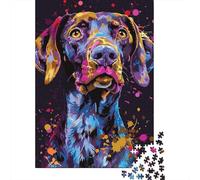 Rompecabezas de 1000 piezas de Perro braco alemán de Pelo Corto Para adultos y Adolescentes, juegos educativos Para el hogar, juguetes de bricolaje, Regalos de Navidad, 1000 piezas (38 x 26 cm)