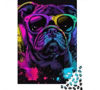 Rompecabezas de 1000 piezas de Perro Carlino Para adultos, Ideal como Regalo de Halloween, juguetes educativos, 1000 piezas (38 x 26 cm)