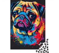 Rompecabezas de 1000 piezas de Perro Carlino Para adultos y Adolescentes, juegos educativos Para el hogar, juguetes de bricolaje, Regalos de Navidad, 1000 piezas (38 x 26 cm)