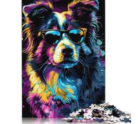 Rompecabezas de 1000 piezas de Perro Pastor australiano Para adultos, Ideal como Regalo de Halloween Para mayores de 14 años (75 x 50 cm).