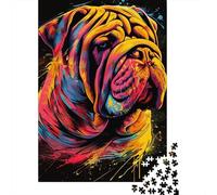 Rompecabezas de 1000 piezas de Perro Shar-Pei Chino Para adultos, Ideal como Regalo de Halloween, decoración única Para el hogar y Regalos, 1000 piezas (38 x 26 cm)