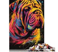 Rompecabezas de 1000 piezas de Perro Shar-Pei Chino Para adultos y Adolescentes, Ideal Para divertirse en Familia y jugar en la Noche. 1000 piezas (75 x 50 cm)