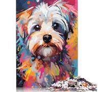 Rompecabezas de 1000 piezas de Perros de Colores Para adultos y Adolescentes, juguete educativo de Madera, 1000 piezas (75 x 50 cm)