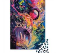 Rompecabezas de 1000 piezas de pinturas al óleo de Colores Para adultos. Regalo de Halloween. Rompecabezas de Madera Para adultos. Diversión en Familia y Noches de juegos. 1000 piezas (38 x 26 cm).