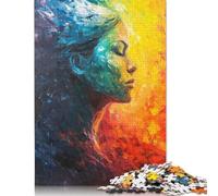Rompecabezas de 1000 piezas de retrato Abstracto colorido Para adultos. Rompecabezas de Papel Para Adolescentes a partir de 12 años. Regalos de Navidad. 1000 piezas (75 x 50 cm).
