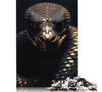 Rompecabezas de 1000 piezas de serpiente Dorada Para adultos, Ideal como Regalo de Halloween, Ideal Para divertirse en Familia y jugar en la Noche. 1000 piezas (75 x 50 cm)