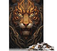 Rompecabezas de 1000 piezas de Tigre Para adultos, Regalo de Halloween, rompecabezas de Madera Para Adolescentes, decoración única Para el hogar, 1000 piezas (75 x 50 cm)