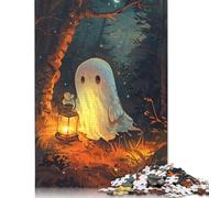 Rompecabezas de 1000 piezas de Un Fantasma espeluznante Con una linterna Para adultos, Regalo de Halloween, juego educativo, juguete de desafío, 1000 piezas (75 x 50 cm)