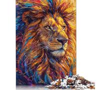 Rompecabezas de 1000 piezas de Un hermoso león Para adultos. Regalo de Halloween. Rompecabezas de Madera Para adultos. Diversión Familiar y Noche de juegos. 1000 piezas (75 x 50 cm).