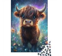 Rompecabezas de 1000 piezas de Un Lindo bebé Yak Para adultos y Adolescentes. Rompecabezas Para diversión Familiar y Noches de juegos. 1000 piezas (38 x 26 cm).