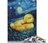 Rompecabezas de 1000 piezas de Un patito en una Noche estrellada Para adultos y Adolescentes. Regalo de Nochebuena. 1000 piezas (75 x 50 cm).
