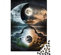 Rompecabezas de 1000 piezas de Yin Yang Art Para Adolescentes, Regalos, rompecabezas de Madera Para adultos, juegos educativos Para el hogar, juguetes de bricolaje, 1000 piezas (38 x 26 cm)