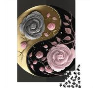 Rompecabezas de 1000 piezas de Yin Yang Para adultos, Regalo de Halloween, rompecabezas de Madera Para adultos, Para diversión Familiar y Noches de juegos, 1000 piezas (38 x 26 cm)