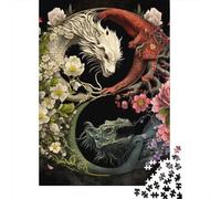 Rompecabezas de 1000 piezas de Yin Yang Para adultos y Adolescentes, juegos educativos Para el hogar, juguetes de bricolaje, Regalos de Navidad, 1000 piezas (38 x 26 cm)