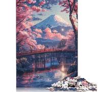 Rompecabezas de 1000 piezas Del Monte Fuji y Los cerezos en Flor Para adultos, Regalo de Halloween, rompecabezas Para adultos y Adolescentes a partir de 12 años, 1000 piezas (75 x 50 cm) <