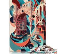 Rompecabezas de 1000 piezas Del Puente de Rialto de Venecia, Italia, Para adultos y Adolescentes, rompecabezas de Papel, rompecabezas sostenible Para adultos | Juegos, 1000 piezas (75 x 50 cm)