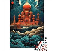 Rompecabezas de 1000 piezas Del Taj Mahal navegando Sobre Las olas Para adultos y Adolescentes, juguete educativo de Madera, 1000 piezas (38 x 26 cm)