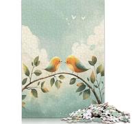 Rompecabezas de 1000 piezas Dos pájaros en una rama Para adultos, rompecabezas de Papel Para adultos, juego educativo, juguete de desafío, 1000 piezas (75 x 50 cm)