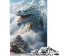 Rompecabezas de 1000 piezas Encuentro Con el Dragón Asiático en el Cielo Para adultos, Ideal Para Adolescentes, juego educativo, Regalo de Navidad, 1000 piezas (75 x 50 cm)
