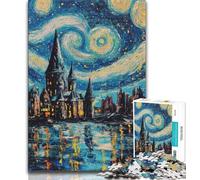 Rompecabezas de 1000 piezas Para Adolescentes Castillo Bajo Las Estrellas 1000 piezas Para adultos actividad Divertida Para el hogar juguetes Para días lluviosos Regalos de cumpleaños 38x26cm