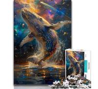 Rompecabezas de 1000 piezas Para Adolescentes diseño de ballena saltando juguete educativo Intelectual descompresor decoración Perfecta 38x26cm