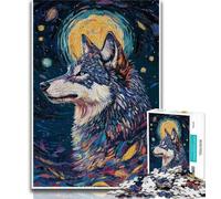 Rompecabezas de 1000 piezas Para Adolescentes diseño de Lobo Ideal como Regalo de cumpleaños Para Amigos y oficina en CASA 38x26cm