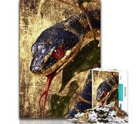 Rompecabezas de 1000 piezas Para Adolescentes diseño de serpiente de fantasía Ideal como decoración de pared y Regalo de cumpleaños Para Amigos y oficina en CASA 38x26cm