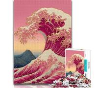 Rompecabezas de 1000 piezas Para Adolescentes Estilo japonés olas 1000 piezas Para Adolescentes antiestrés desafío difícil Regalo de Amigo secreto 38x26cm