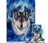Rompecabezas de 1000 piezas Para Adolescentes y adultos Rompecabezas de Lobo de 1000 piezas Ideal como Regalo Para toda la Familia 38x26cm