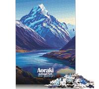 Rompecabezas de 1000 piezas Para adultos Del Parque Nacional Aoraki, Nueva Zelanda. Rompecabezas de Madera Para adultos. Decoración Del hogar. Regalos navideños. 1000 piezas (75 x 50 cm).