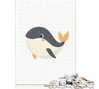 Rompecabezas de 1000 piezas Para adultos, diseño de ballena de dibujos animados, de Madera, Ideal Para decorar el hogar, Regalos navideños, 1000 piezas (75 x 50 cm)